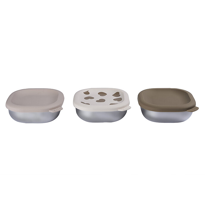 Achat Lot de 3 Boîtes Repas Inox Multi-usage Big Love - 250 ml