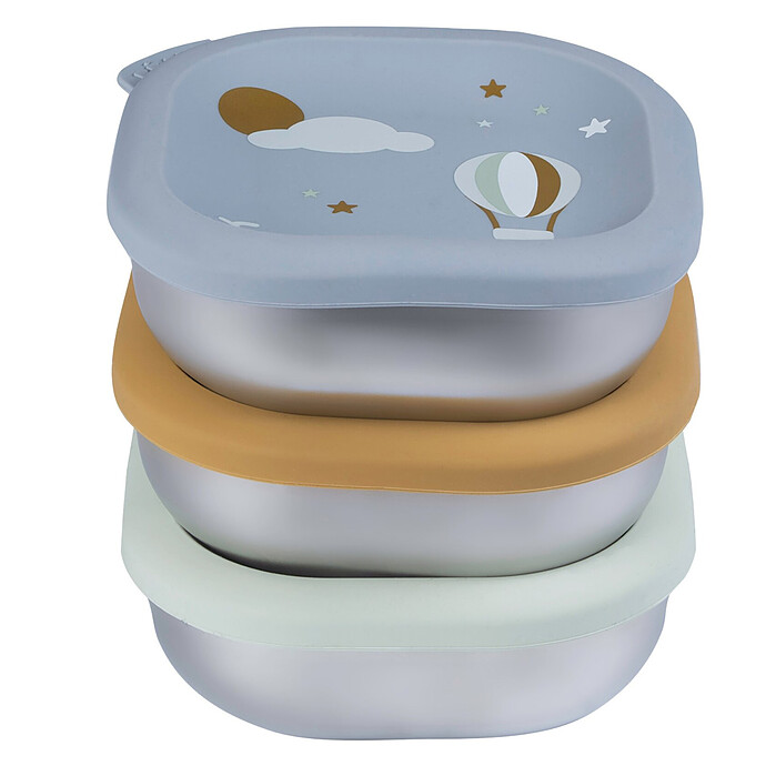Lot de 3 Boîtes Repas Inox Multi-usage Adventure - 250 ml BÉABA
