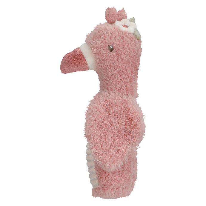 Hochet Peluche Flamant Rose - Safari Friends Little Dutch