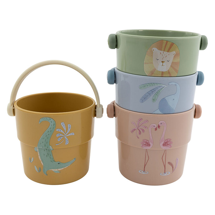 Lot de 4 Gobelets de Bain - Safari Friends Little Dutch