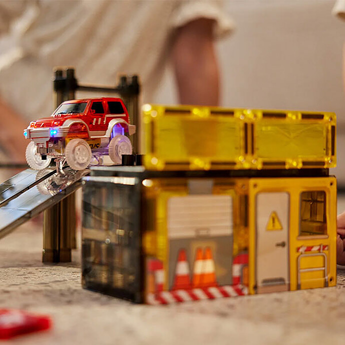 Kit de 48 Tuiles Aimantées Chantier de Construction pas cher