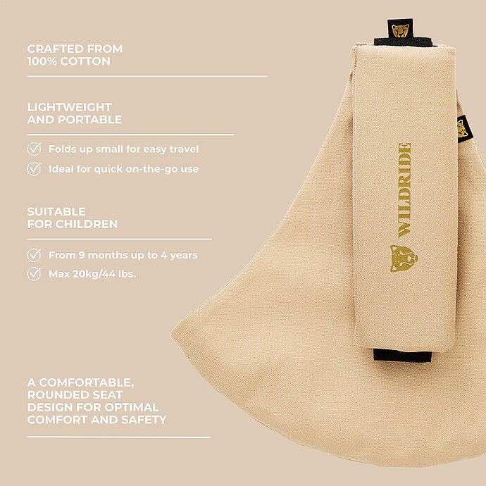 Porte-bébé pour Grand Enfant - Beige pas cher