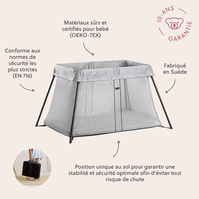Lit Parapluie Light - Argent BabyBjörn