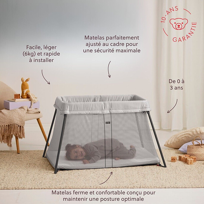 Achat Lit Parapluie Light - Argent
