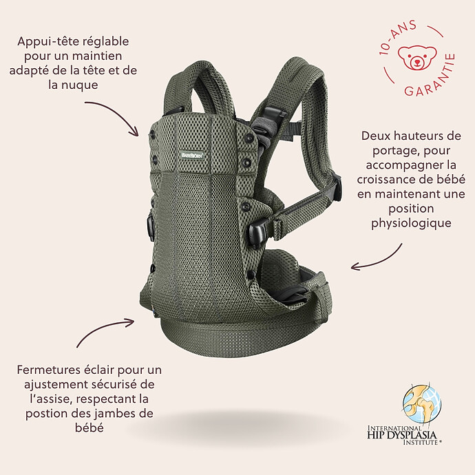 Porte-bébé Harmony 3D Mesh - Vert Foncé (BabyBjörn) - Image 2