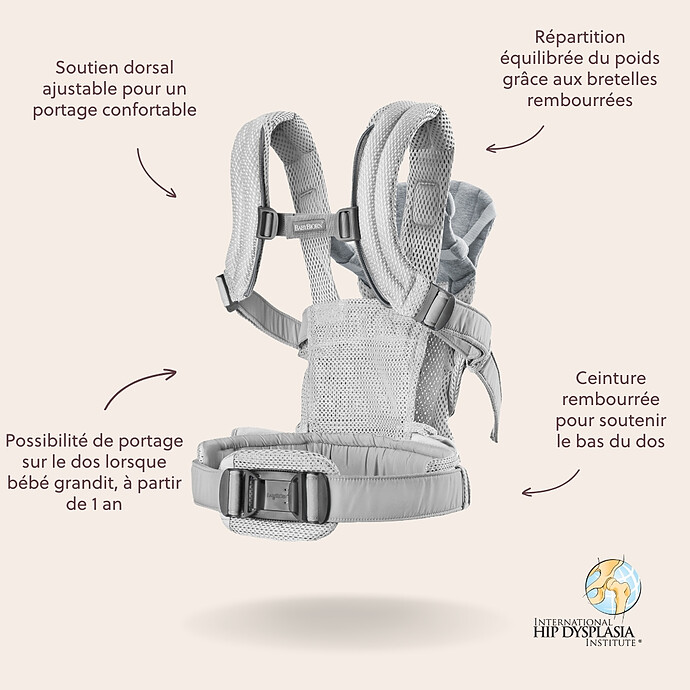 Porte-bébé Harmony 3D Mesh - Argent (BabyBjörn) - Image 3