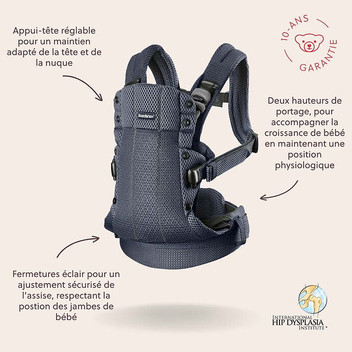 Porte-bébé Harmony 3D Mesh - Anthracite BabyBjörn