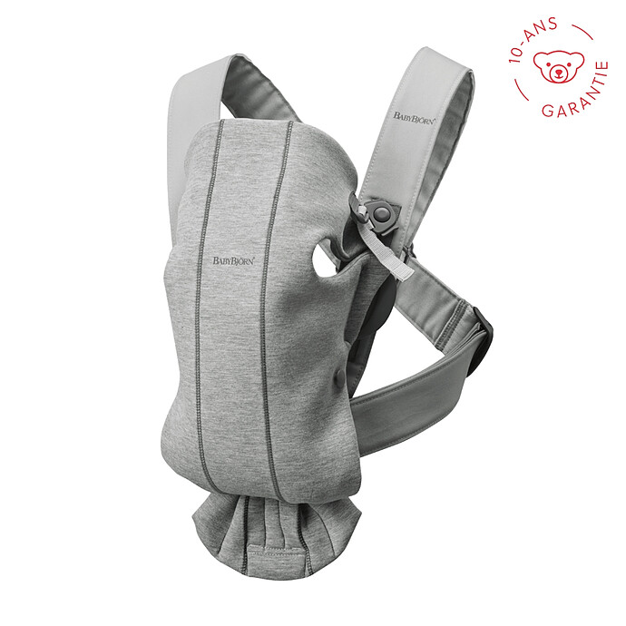 Porte-bébé Mini 3D Jersey - Gris Clair BabyBjörn