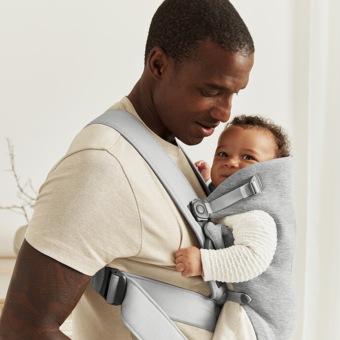 Porte-bébé Mini 3D Jersey - Gris Clair pas cher