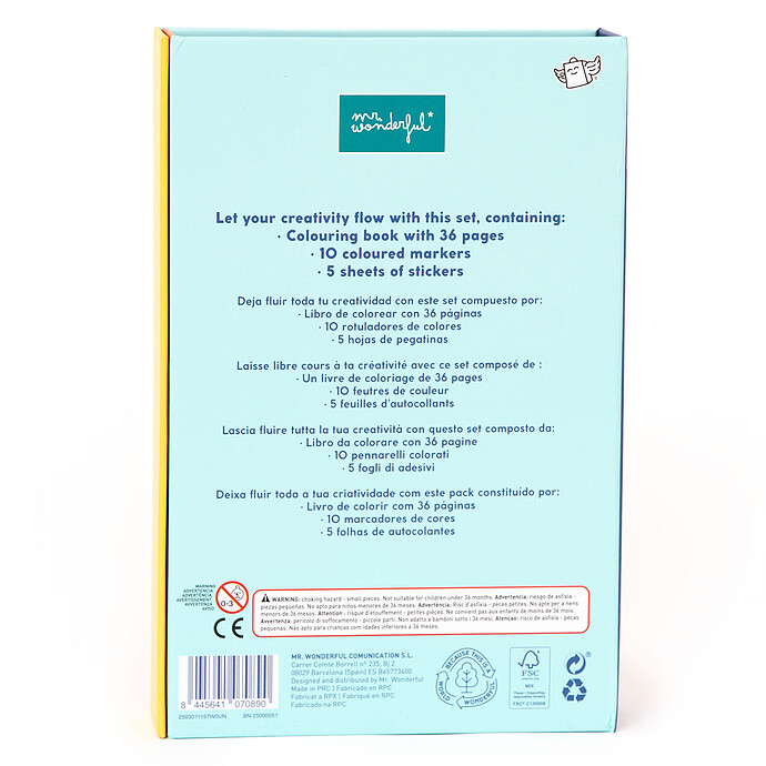 Livre de Coloriage avec Feutres et Autocollants - Add Some Colour to Life pas cher