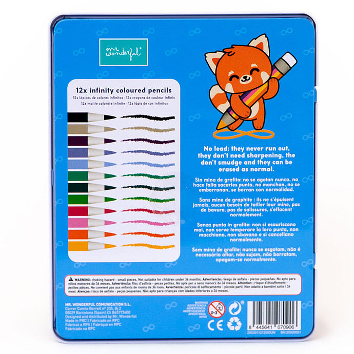 Avis Boite de 12 Crayons de Couleur Infinis