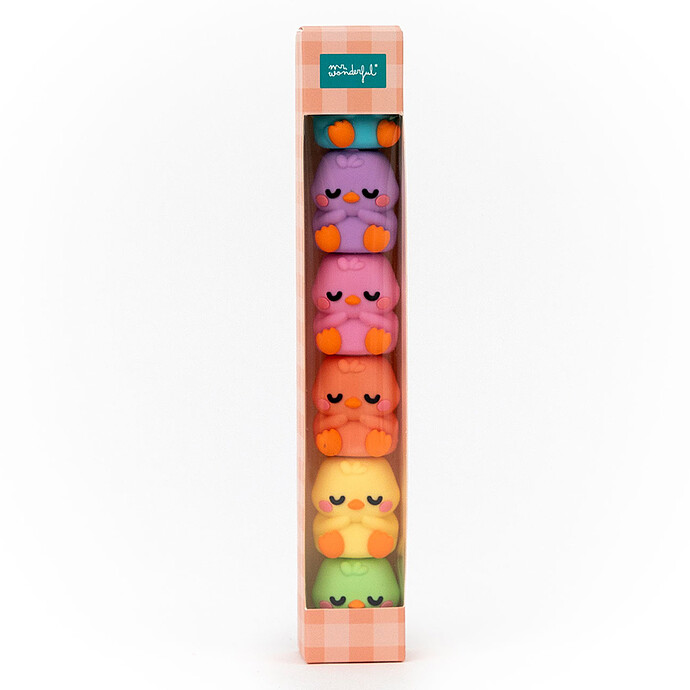 Lot de 6 Surligneurs Empilables Lazy Bo-Bo pas cher