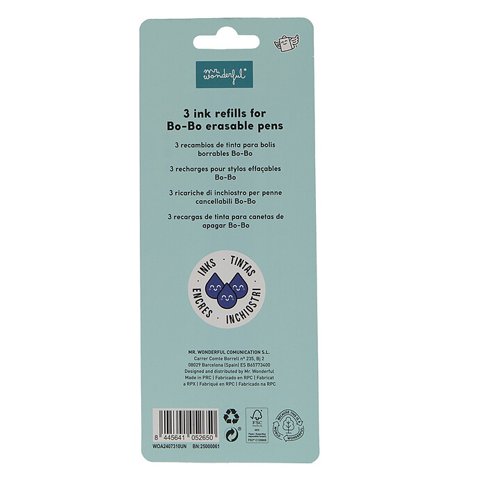 Avis Lot de 3 Recharges d'Encre Bo-Bo - Bleu