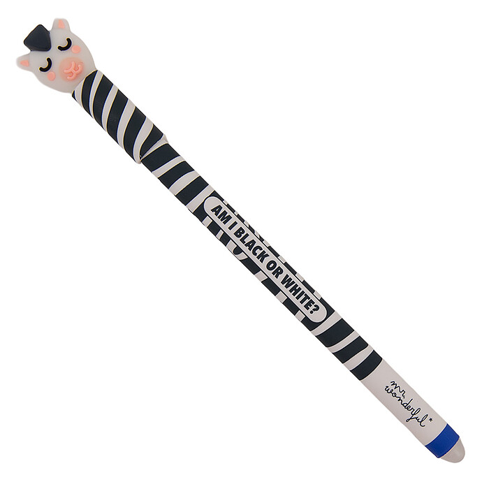 Stylo Effaçable Bo-Bo - Zèbre Am I Black or White Mr Wonderful