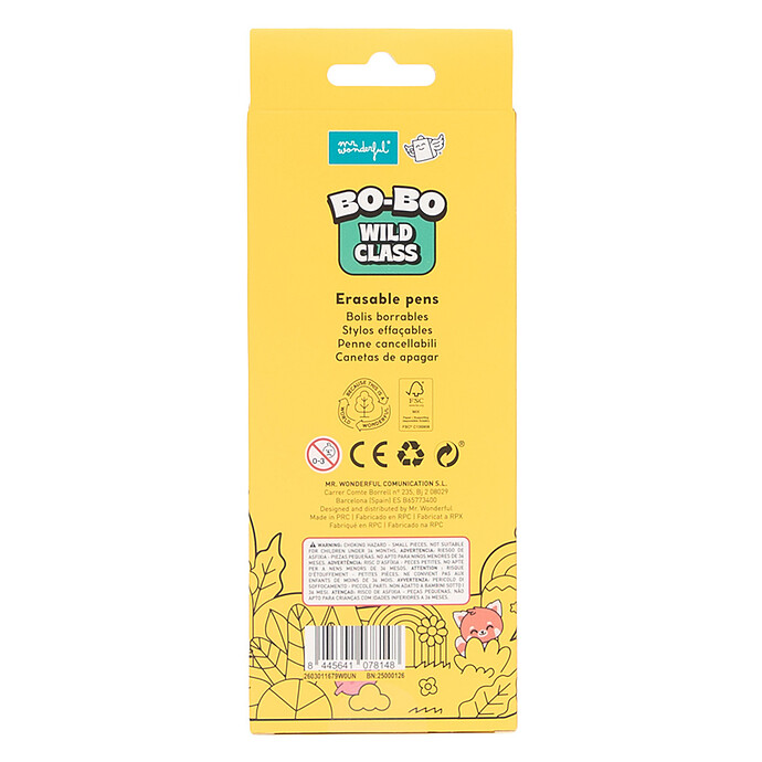 Avis Lot de 3 Stylos Effaçables Bo-Bo - Morse, Surricate et Hippopotame