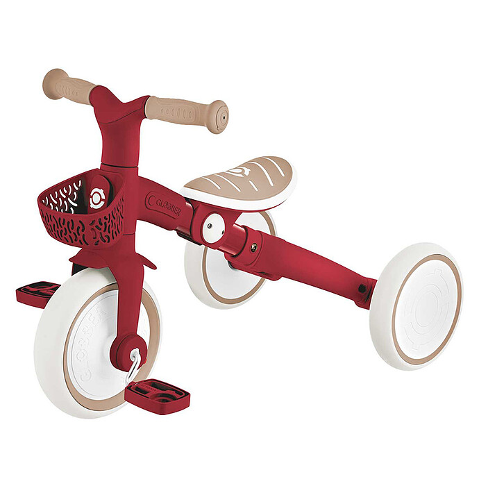 Tricycle Learning 3-en-1 Plus Eco - Rouge Foncé Globber