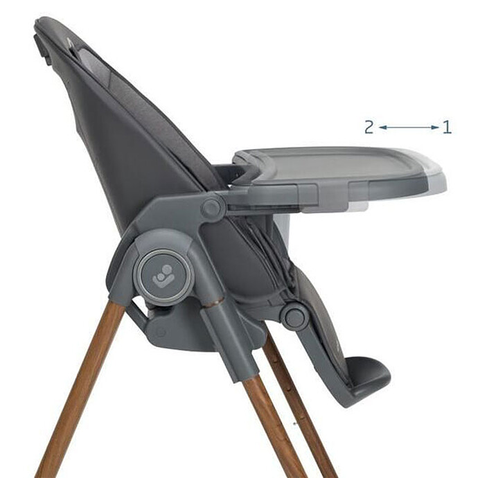Chaise Haute Ava Plus - Elegance Graphite  pas cher