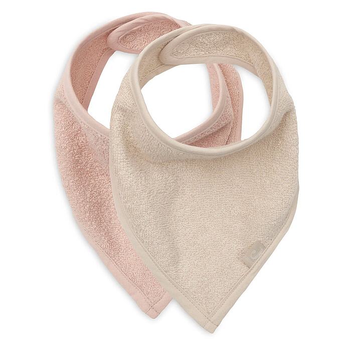 Lot de 2 Bavoirs Bandana - Silk Rose & Sand Jollein
