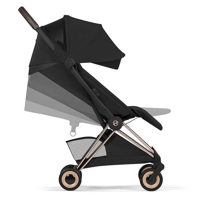 Poussette Ultra-compacte Coyä Style Châssis Matt Black - Sage Green pas cher