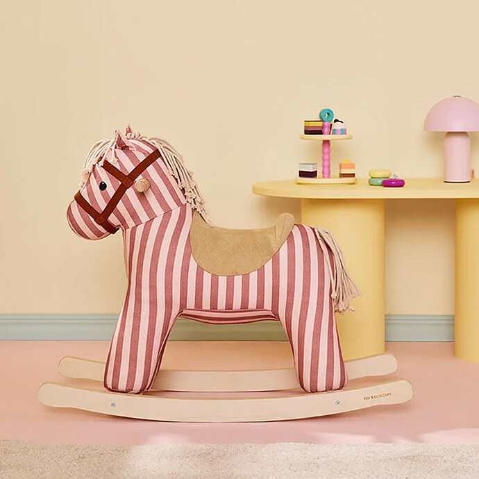 Achat Cheval à Bascule Mila - Rayé Vieux Rose