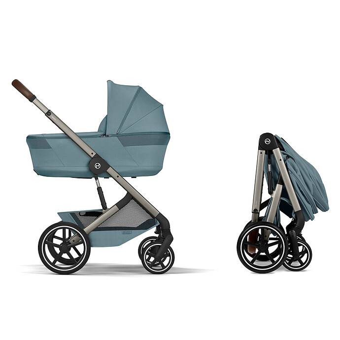 Pack Poussette Balios S Lux 2026 + Nacelle Pliable - Stormy Blue Cybex