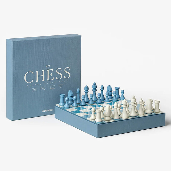 Jeu de Plateau Echecs - Classic Dusty Blue pas cher