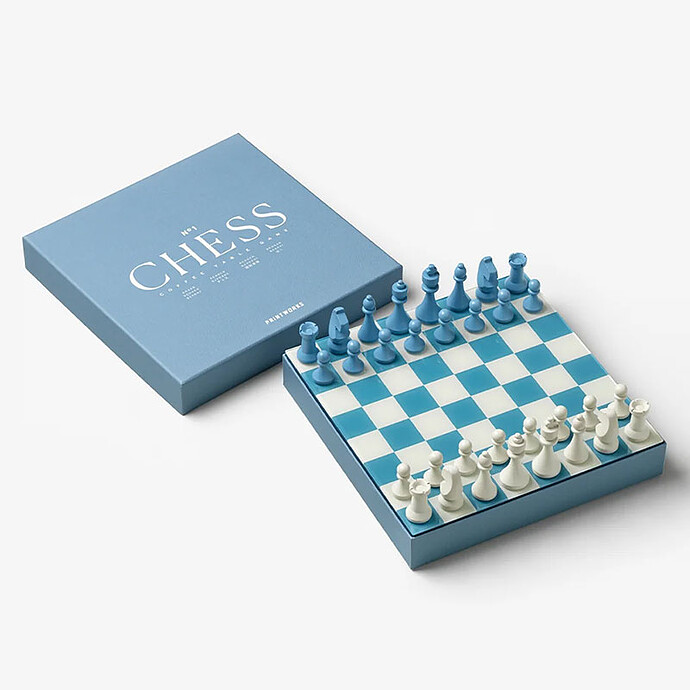 Achat Jeu de Plateau Echecs - Classic Dusty Blue