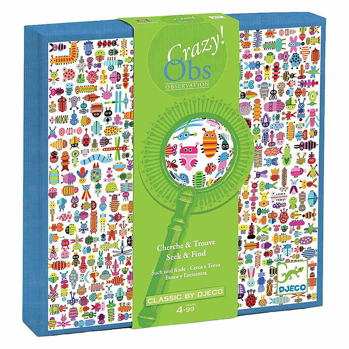 Jeu Cherche et Trouve Crazy Obs -Tiny Beasts Djeco