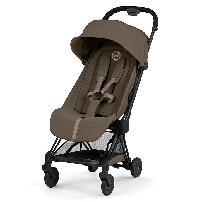 Poussette Ultra-compacte Coyä Confort Châssis Matt Black - Coconut Brown Cybex