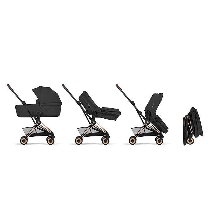 Avis Poussette Ultra-compacte Coyä Confort Châssis Matt Black - Coconut Brown