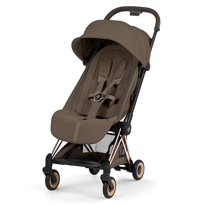 Poussette Ultra-compacte Coyä Style Châssis Rosegold - Coconut Brown Cybex