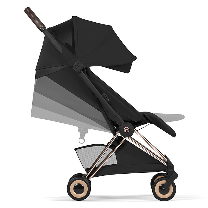 Poussette Ultra-compacte Coyä Style Châssis Rosegold - Coconut Brown pas cher