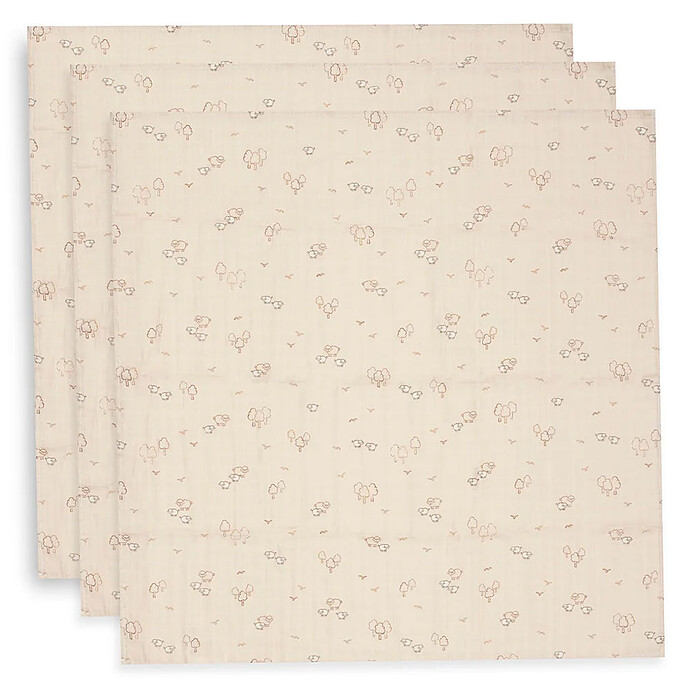 Lot de 3 Langes Gaze de Coton - Woolly Jollein