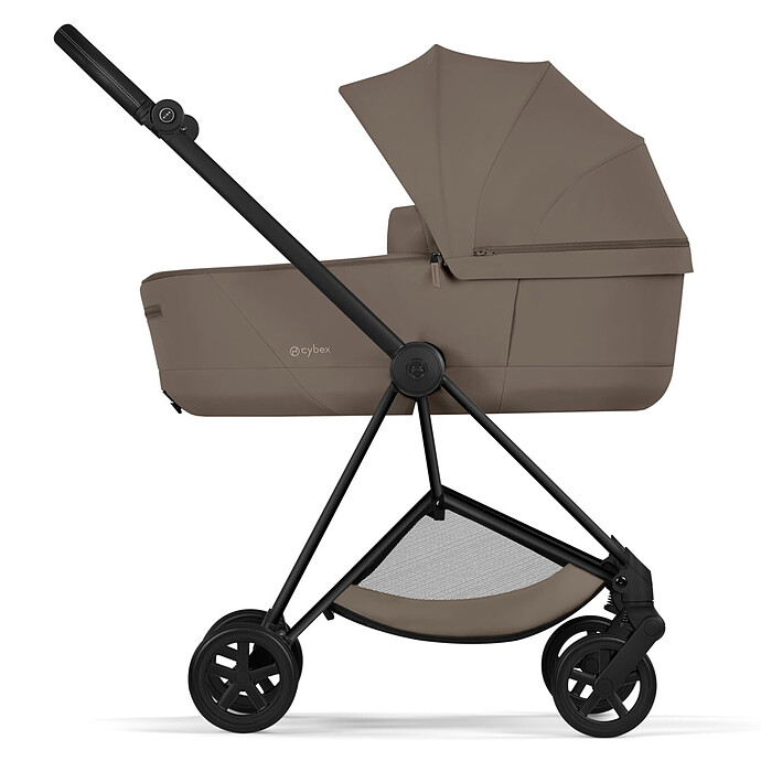 Pack Poussette Mios Confort 2026 Matt Black + Nacelle Pliable - Coconut Brown Cybex