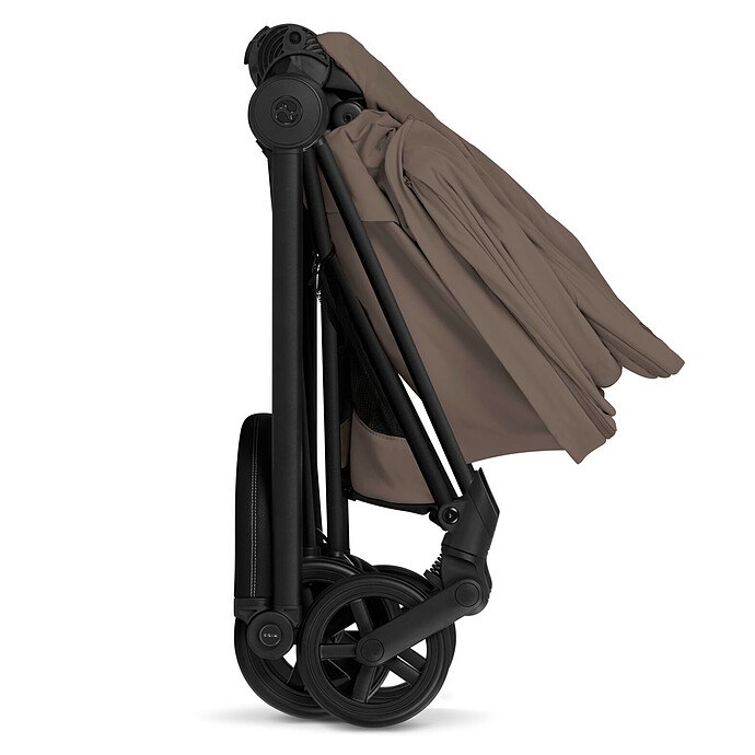 Pack Poussette Mios Confort 2026 Matt Black + Nacelle Pliable - Coconut Brown pas cher