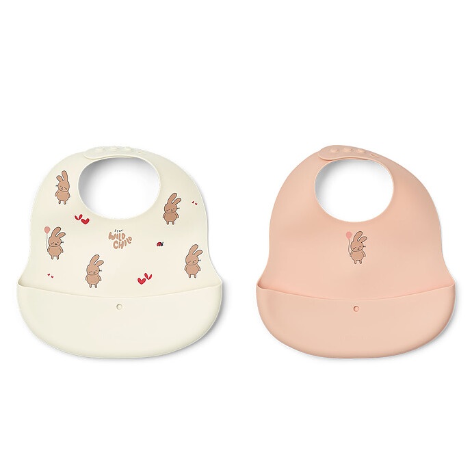 Lot de 2 Bavoirs Ember - Wild Child Rosey Liewood