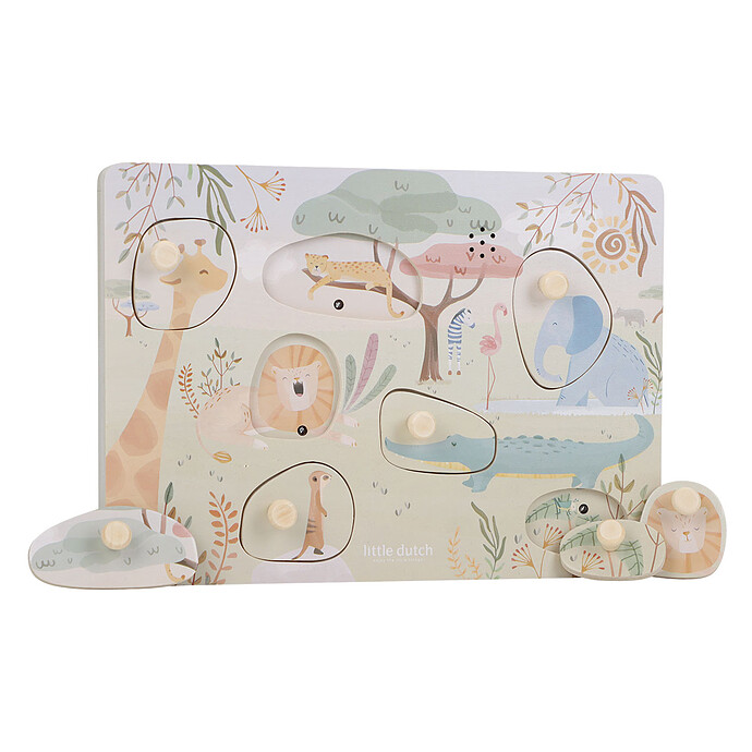 Puzzle Sonore en Bois - Safari Friends Little Dutch