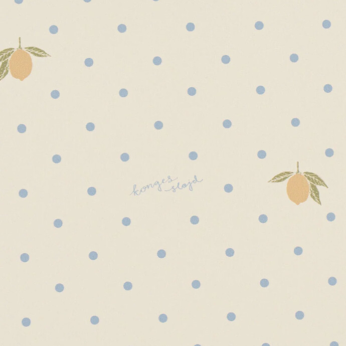Tapis de Sol en Vinyle Lemon Dot - 75 x 100 cm Konges Sløjd