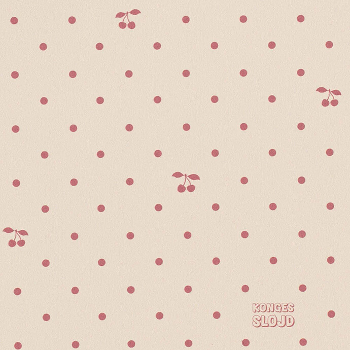 Tapis de Sol en Vinyle Cherry Dot - 75 x 100 cm Konges Sløjd