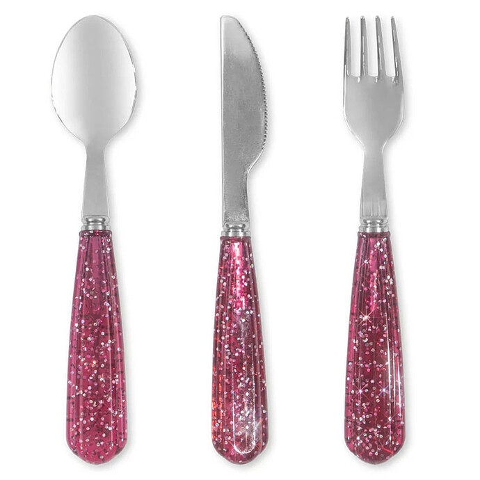 Lot de 3 Couverts Pailletés - Sangria Konges Sløjd