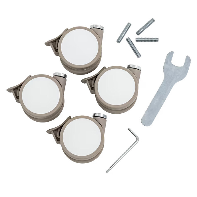 Lot de 4 Roues Nighti - Beige Stokke