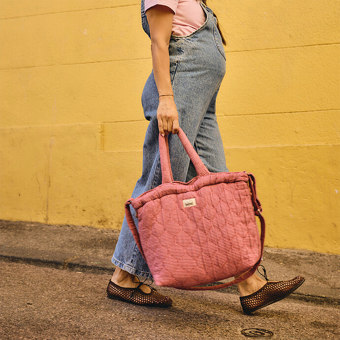 Sac à Langer Trendy - Vichy Rose pas cher