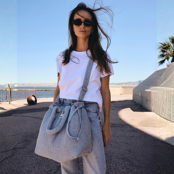 Sac à Langer Trendy - Vichy Bleu pas cher