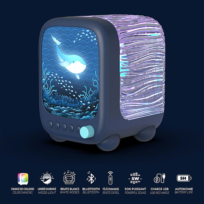 Avis Veilleuse Aquatique et Enceinte Wavy Light - Abyss