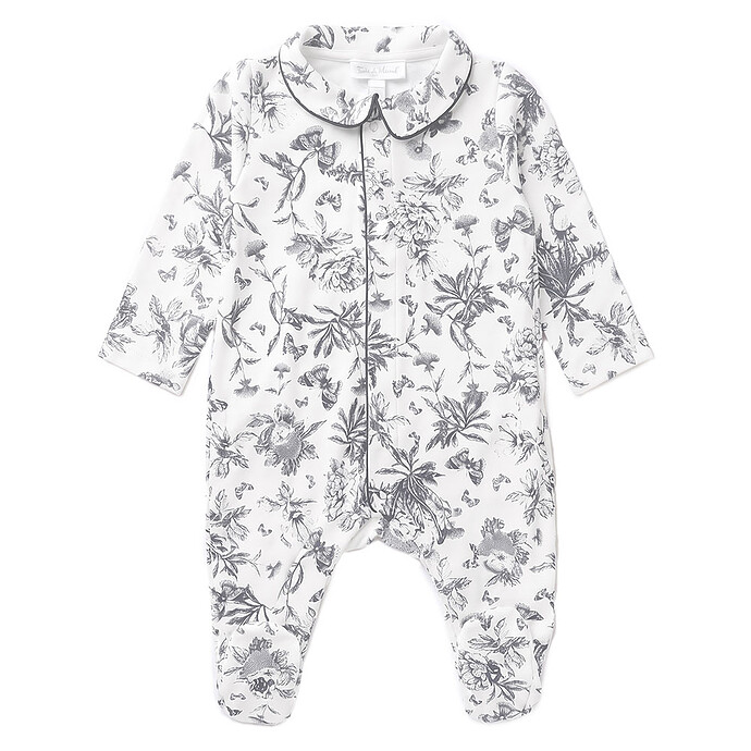 Coffret de Naissance Toile de Jouy Gris - 1 Mois Tartine et Chocolat