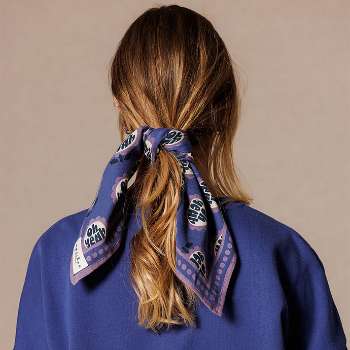 Avis Small Foulard Manika Yeah - Indigo 