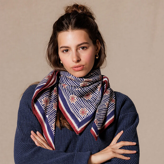 Big Foulard Latika Anna - Indigo Apaches