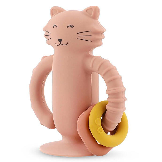Jouet Sensoriel en Silicone avec Ventouse - Mrs. Cat Trixie Baby