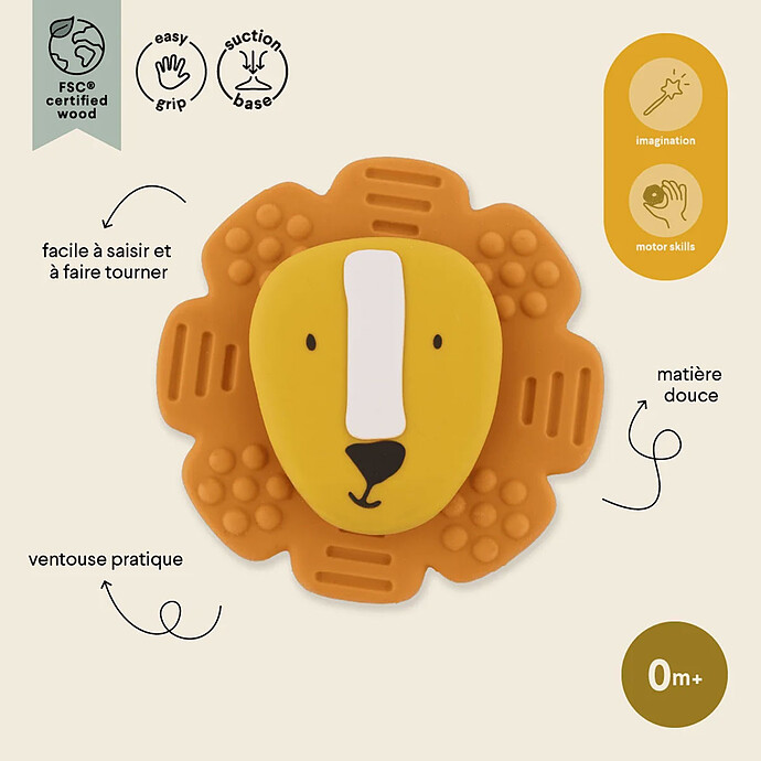 Avis Jouet Spinner à Ventouse en Silicone - Mr. Lion
