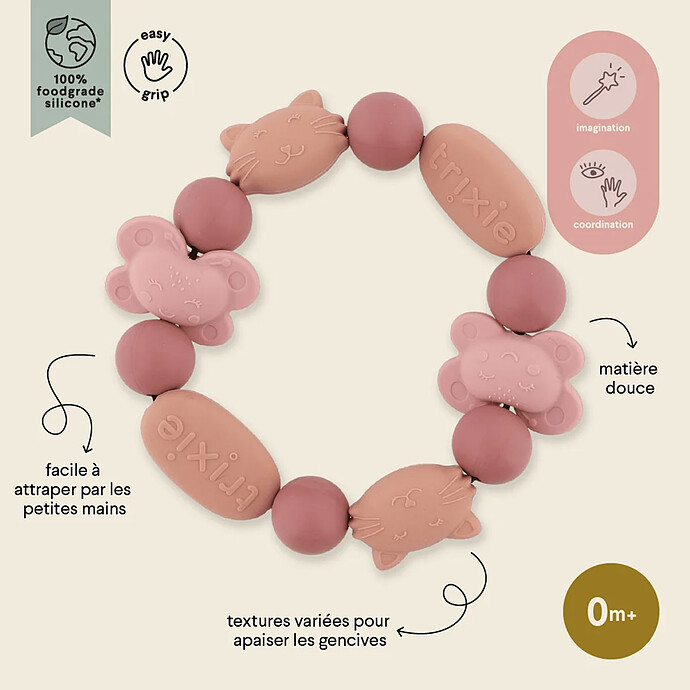 Avis Bracelet de Dentition en Silicone - Mrs. Cat & Mrs. Butterfly